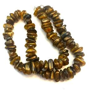Vintage Tiger's Eye Brown Acrylic Beaded Necklace  Necklace B#1